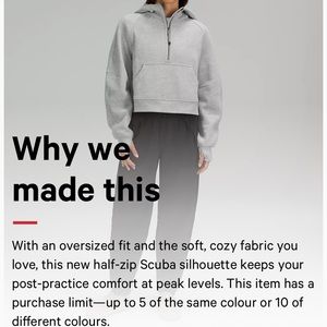 LULULEMON Scuba Oversized Half-Zip Hoodie BRAND NEW